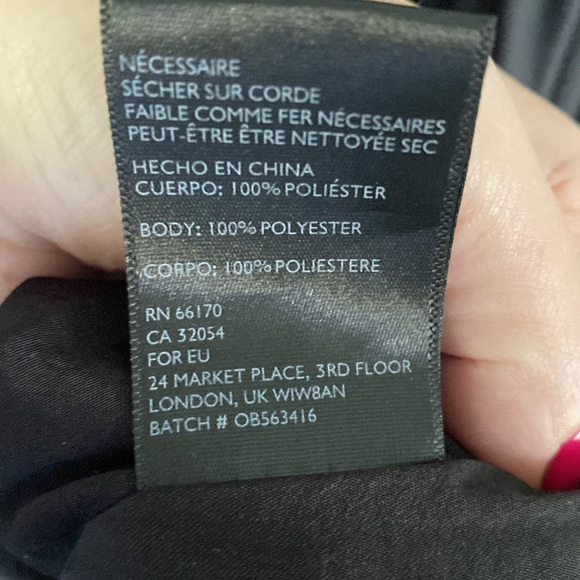 Silence + Noise Backless Halter Top reversible drape urban outfitters black grey - Picture 3 of 3